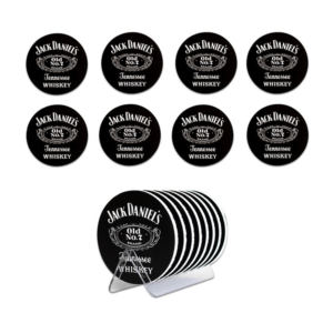 Porta Copos com Suporte – 8 Peças – Jack Daniels