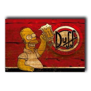 Quadro Homer Simpson Beba Sem Moderação – 20×30 cm