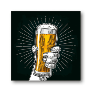 Quadro Beer Hands – 20×20 cm